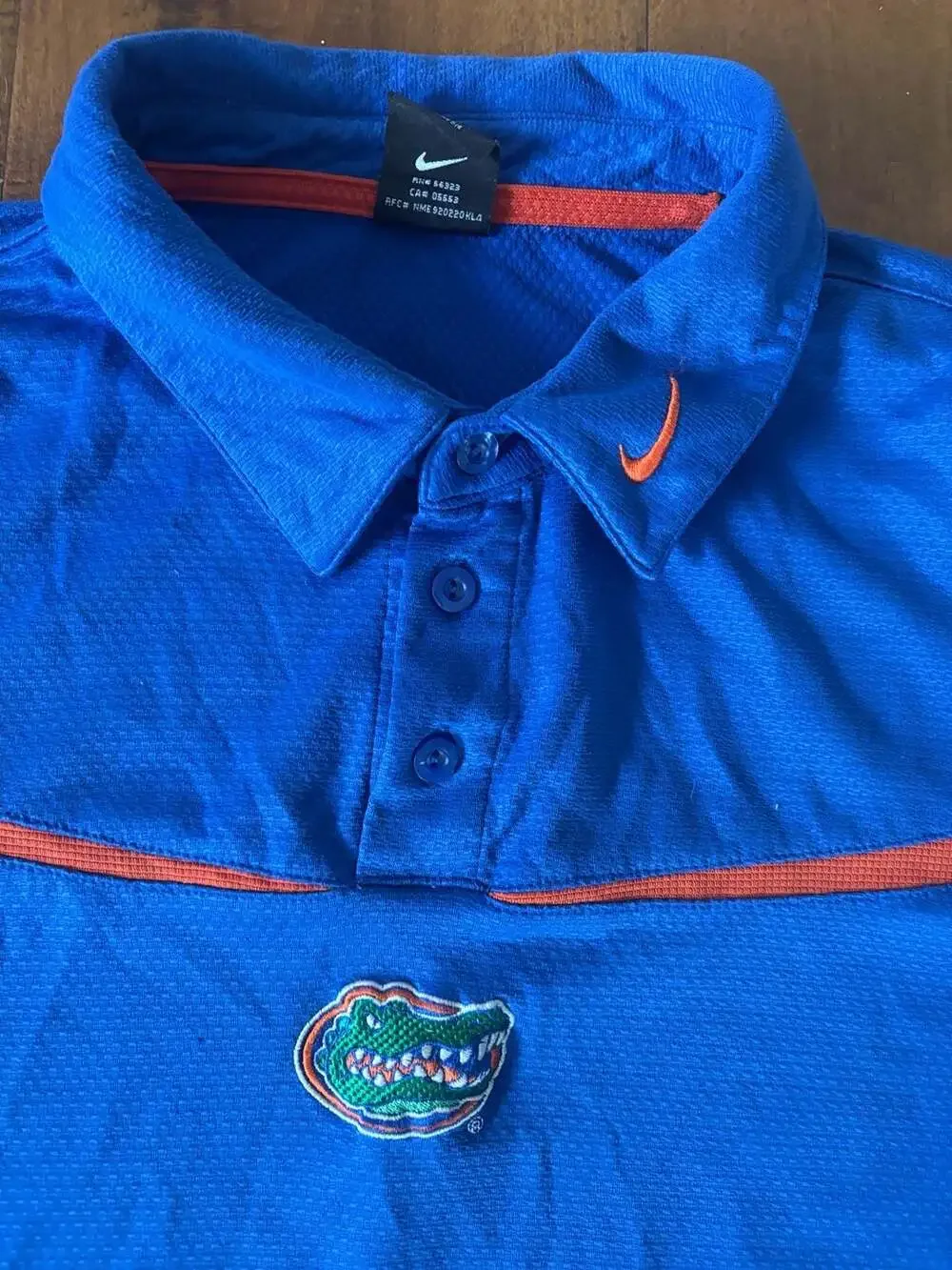Nike Team University of Florida Gators Men's Polo Shirt Blue Orange XXL